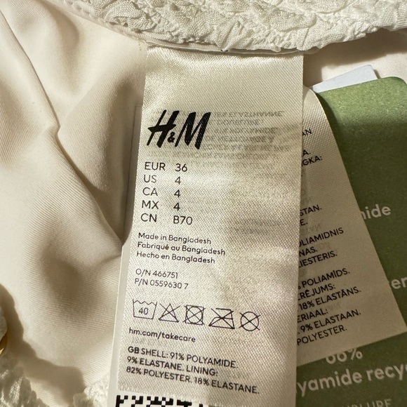 H & M Triangle Bikini Swim Top Size 4 - Picture 8 of 8